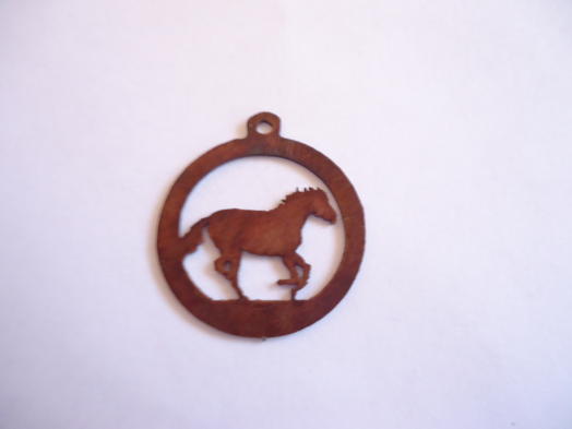 (image for) Galloping Horse in circle charm #T-ch06